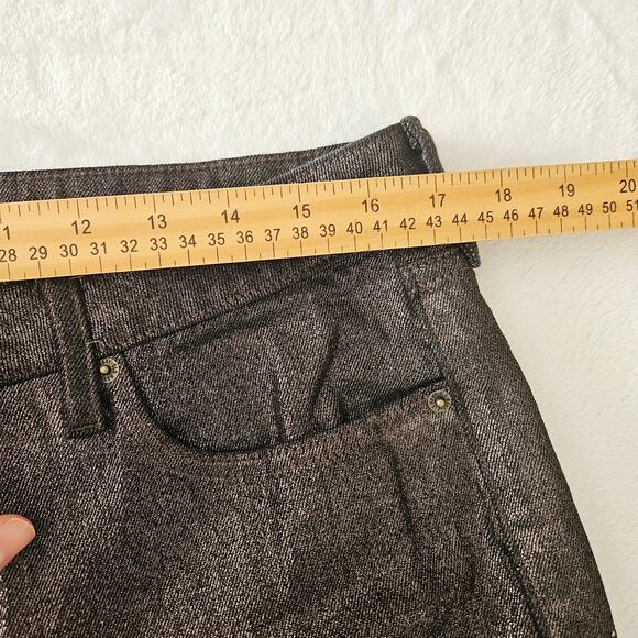 Old Navy High-Waisted Shine OG Loose Jeans Black Metallic Shimmer Size 14 - Picture 12 of 15